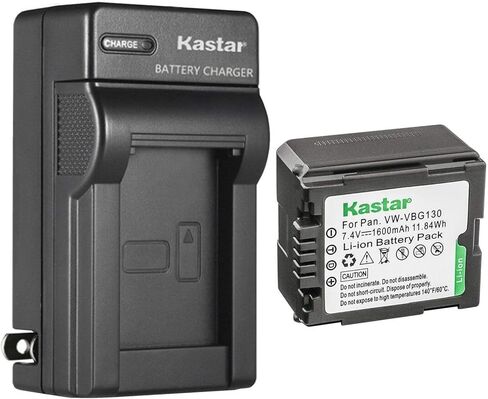 Kastar VW-VBG130 AC Wall Battery Charger Replacement for Panasonic AG-AC130AP, AG-AC160, AG-AC160A, AG-AC160AEJ, AG-AC160AP, AG-HMC40, AG-HMC43, AG-HMC45A, AG-HMC70, AG-HMC70U, AG-HMC73MC in Saudi Arabia