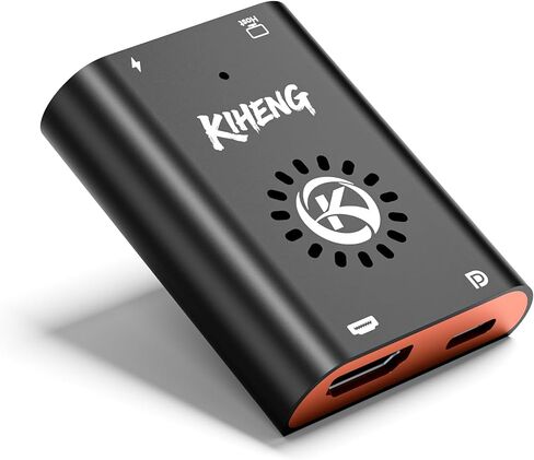 محول طاقة مزدوج العرض USB C إلى HDMI وUSB C إلى نظارات Xreal/Viture/RayNeo AR أو شاشات HDMI/Type C أثناء الشحن لجهاز Steam Deck، وROG Ally، وSwitch، ومتوافق مع 4K 144 هرتز|مروحة تبريد مدمجة in Kuwait