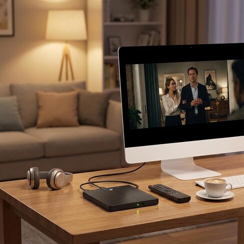 7-in-1 Multi Function USB-C Portable External CD DVD Drive and USB 3.0 Hub Compatible with Laptops in Saudi Arabia