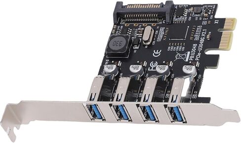 بطاقة توسيع PCIe USB 3.0، 4 منافذ بسرعة 5 جيجابت في الثانية تضيف سرعة فائقة على البطاقة مع تقنية تعمل بالطاقة الذاتية، لمحطة عمل الكمبيوتر المكتبي 11 10 8 7 Vista NAS in Kuwait