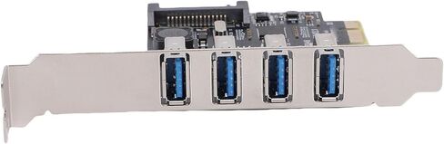 بطاقة توسيع PCIe USB 3.0، 4 منافذ بسرعة 5 جيجابت في الثانية تضيف سرعة فائقة على البطاقة مع تقنية تعمل بالطاقة الذاتية، لمحطة عمل الكمبيوتر المكتبي 11 10 8 7 Vista NAS in Kuwait