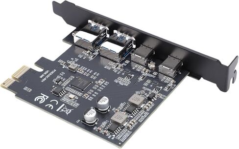 بطاقة توسيع USB 3.2، 4 منافذ PCIE إلى بطاقة USB مع منفذين A وType C بسرعة 5 جيجابت في الثانية، متوافقة مع مستشعر HDD SSD VR in Kuwait