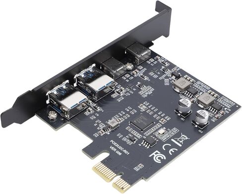 بطاقة توسيع USB 3.2، 4 منافذ PCIE إلى بطاقة USB مع منفذين A وType C بسرعة 5 جيجابت في الثانية، متوافقة مع مستشعر HDD SSD VR in Kuwait