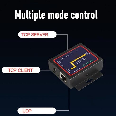 Yoidesu 485 to Ethernet Server Module, Industrial Serial Port Server Converter with Client UDP Modes, ESD Protecting System, for Modbus RTU IP Protocol (US Plug) in Saudi Arabia