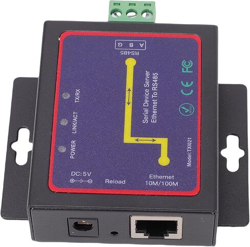 Yoidesu 485 to Ethernet Server Module, Industrial Serial Port Server Converter with Client UDP Modes, ESD Protecting System, for Modbus RTU IP Protocol (US Plug) in Saudi Arabia