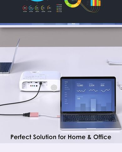 محول USB-C إلى VGA 1080P، ذهبي وردي in Saudi Arabia