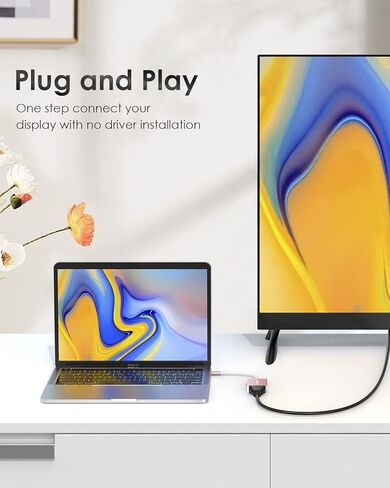 محول USB-C إلى VGA 1080P، ذهبي وردي in Saudi Arabia