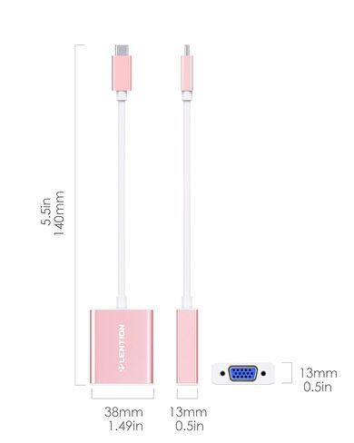 محول USB-C إلى VGA 1080P، ذهبي وردي in Saudi Arabia