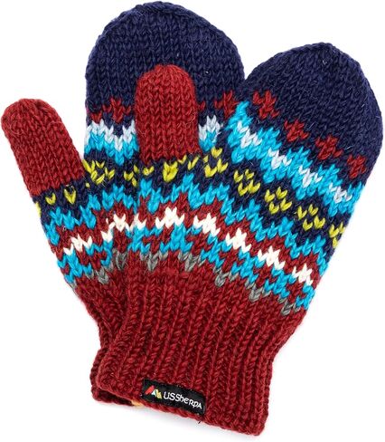Yeti Mitten - Hand Knit 100% Wool Mittens Sherpa Fleece Lined in Saudi Arabia