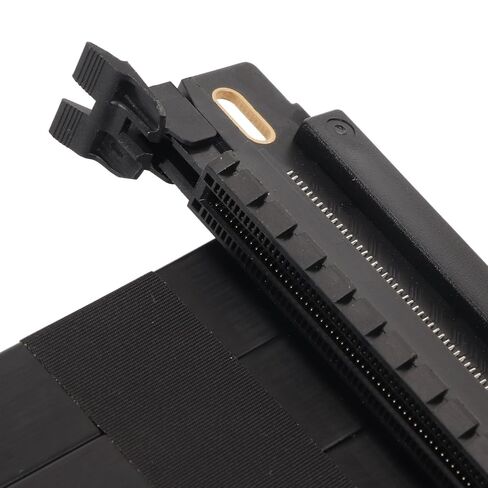 PUSOKEI PCIE 4.0 x16 Extender Riser Cable, High Dual Sided Reverse 180 Degree PCI E Ports GPU Graphic Card Extension Cable for RX 7900 7800 7700 7600 7500,etc (Black) in Saudi Arabia