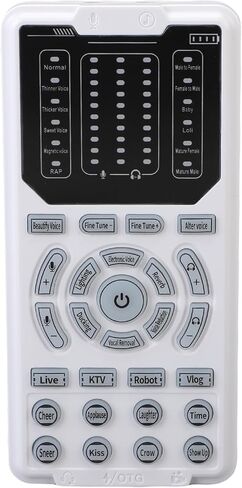 EBTOOLS 16 Voice Modes Voice Changer, Adjustable Pitch Sound Card with 8 Built in Sound Effects, KTV Mode for iOS PC Gaming Live Streaming in Saudi Arabia