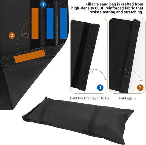 Umbrella Base Weight Sandbag, 50LBS Fillable Sand Bags for Weight, Weights Sandbags Umbrella Base for Outdoor Furniture Backyard Garden Trampoline Cantilever in Saudi Arabia