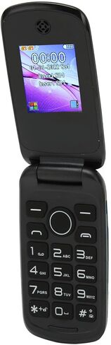 هاتف قابل للطي لكبار السن 2G، هاتف خلوي GSM غير مقفل، شاشة عرض ملونة 1.77 بوصة، بطاقة SIM مزدوجة، شاشة 2.8 بوصة هاتف محمول كبير يدعم مصباح يدوي كاميرا MP3، 1200 مللي أمبير في الساعة عالية in Kuwait
