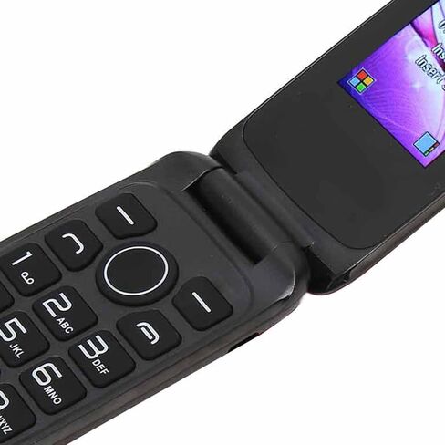 هاتف قابل للطي لكبار السن 2G، هاتف خلوي GSM غير مقفل، شاشة عرض ملونة 1.77 بوصة، بطاقة SIM مزدوجة، شاشة 2.8 بوصة هاتف محمول كبير يدعم مصباح يدوي كاميرا MP3، 1200 مللي أمبير في الساعة عالية in Kuwait