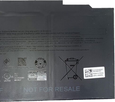 G8W13 Laptop Battery 49.5Wh 4123mAh 3-Cell 11.4V Compatible with Dell XPS 13 9315 2-in-1 Series 07HFP9 in Saudi Arabia