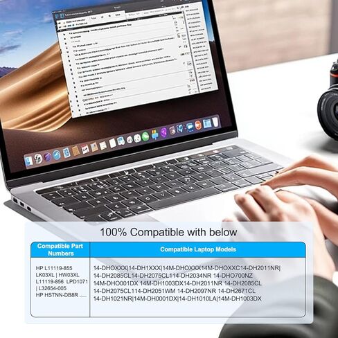 بطارية الكمبيوتر المحمول HT03XL L11119-855 لـ HP Pavilion 15-CS 15-DA 15-DB 15-DW 17-by 17-CA 14-CE 14-CF 14-DF Series 15-CS0053CL 15-DW0033NR 15-DA0014DX L11421-542 L11421-2C2 HSTNN-UB7J HSTNN-DB8R الكمبيوتر in Kuwait