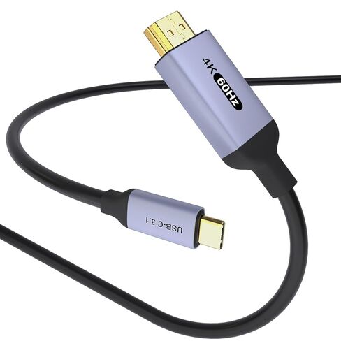 كابل 4K 60 هرتز USB-C إلى HDMI، 3.3 قدم/1 متر عالي السرعة USB 3.1 نوع C (المصدر) إلى سلك HDMI (العرض)، (متوافق مع Thunderbolt 4/3) لجهاز MacBook Pro/Air، iPhone 15/16، iPad Pro، iMac(3.3Ft/1M) in Kuwait
