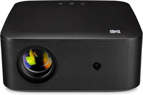 Kodak Flik X20 1080p Smart Projector, Google TV Dongle Built-In | 300 ANSI Lumens LED | Auto Focus & Keystone | HDMI & USB | Wi-Fi , Bluetooth 5.0 | HDR10, 4K Decode | Portable Home Theater (Black) in Saudi Arabia