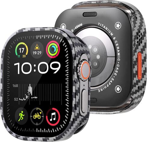 for 49mm Apple Watch Ultra 3/2/1 Bumper Case with Screen Protector Tempered Glass, and Ceramic Like Back Cover for iWatch, Straight Edge Ultra Thin Lightweight Protective Cover in Saudi Arabia