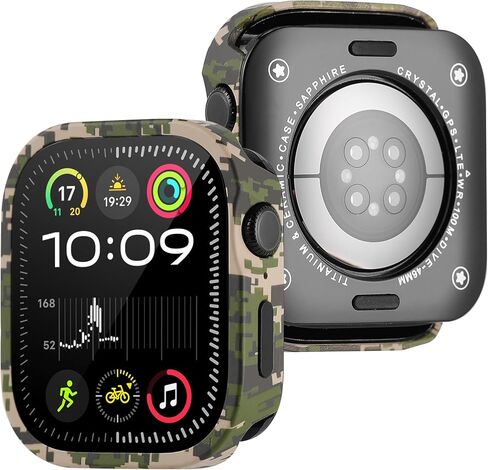 for 49mm Apple Watch Ultra 3/2/1 Bumper Case with Screen Protector Tempered Glass, and Ceramic Like Back Cover for iWatch, Straight Edge Ultra Thin Lightweight Protective Cover in Saudi Arabia