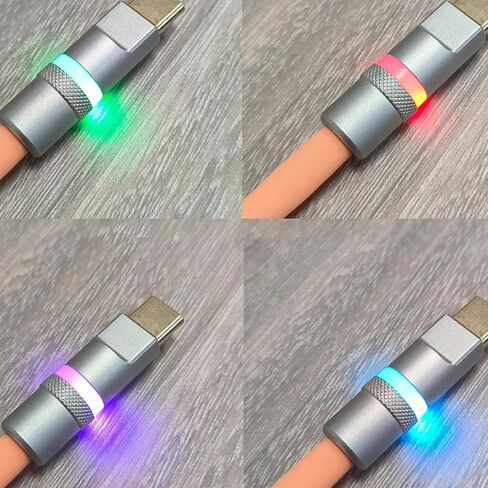 1 Set Type C Cable Connector Housing Case Aluminum Alloy Shell with Integrated LED Light for Do-it-Yourself and Repairs LED Light for USB C in Saudi Arabia
