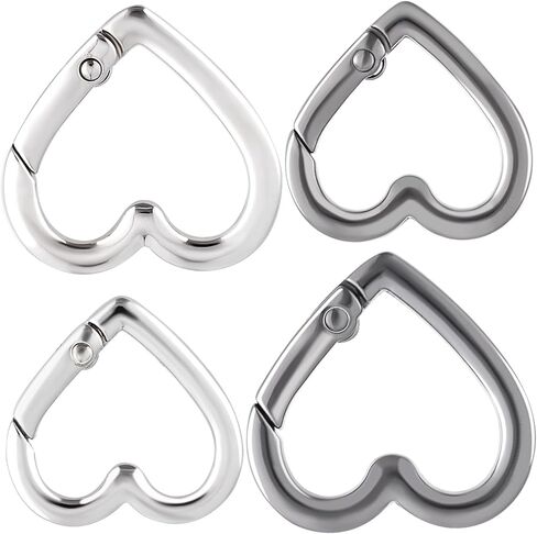Heart Carabiner, Zinc Alloy Heavy Duty Heart Shaped Keychain Clip, Carabiner Clip for Camping, Hiking, Fishing in Saudi Arabia