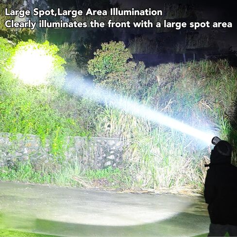 Super Bright Rechargeable High Power Headlamp 90000 Lumens Portable Waterproof Headlight with Power Display for Outdoor Activities in Saudi Arabia