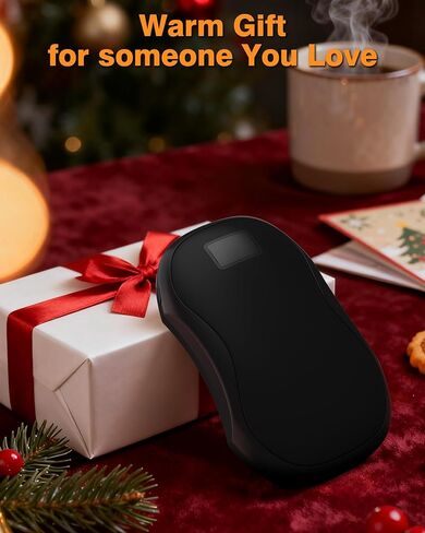 AI Hand Warmers Rechargeable 2 Pack,Portable Digital Display Pocket Electric hot Hands,Magnetic Battery Powered Heater. Outdoor, Golf, Hunting, Camping Accessories, Gifts in Saudi Arabia