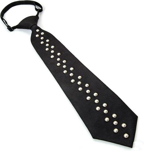 Black Pre-tied Ties with Artificial Pearls Adjustable Uniform Neckties Elegant Neckwear for Party Prom Banquet Date in Saudi Arabia