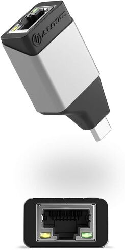 محول ALOGIC USB C إلى Gigabit Ethernet Mini، منفذ RJ45، يدعم اتصالات الشبكة 10/100/1000 ميجابت في الثانية in Saudi Arabia