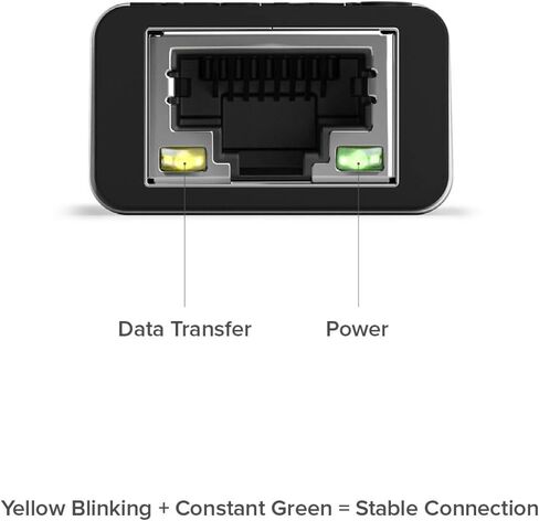 محول ALOGIC USB C إلى Gigabit Ethernet Mini، منفذ RJ45، يدعم اتصالات الشبكة 10/100/1000 ميجابت في الثانية in Saudi Arabia