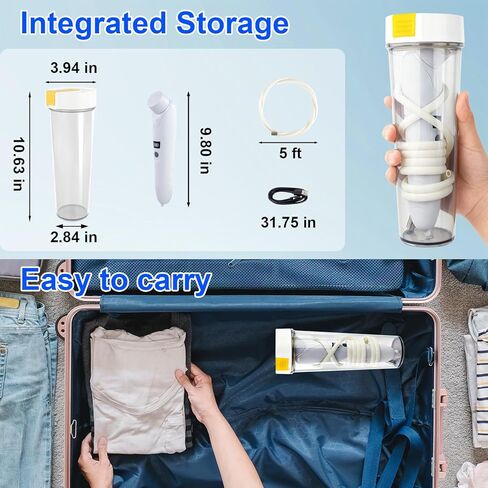 دش محمول للتخييم - مضخة دش في الهواء الطلق 8000 مللي أمبير في الساعة مع 5 أوضاع للضغط ، وشاشة LED ، و IPX8 مقاومة للماء ، وتصميم خفيف الوزن للمشي لمسافات طويلة ، والسفر ، وتنظيف الحيوانات الأليفة ، والطوارئ in Kuwait