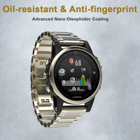 Screen Protector for Garmin Fenix 5S Tempered Glass Film, 9H Hardness,Anti-Scratch,High Definition,Bubble Free (2 pcs) in Kuwait