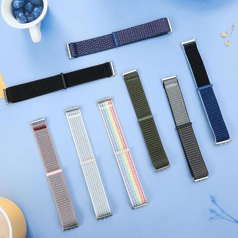 قطعتان من سوار الساعة المصنوع من النايلون المتوافق مع هاتف Samsung Galaxy Fit 3، سوار معصم بديل من النايلون الرياضي الناعم القابل للتنفس لساعة Galaxy Fit3 SM-R390 للنساء والرجال in Kuwait