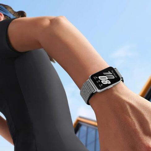 قطعتان من سوار الساعة المصنوع من النايلون المتوافق مع هاتف Samsung Galaxy Fit 3، سوار معصم بديل من النايلون الرياضي الناعم القابل للتنفس لساعة Galaxy Fit3 SM-R390 للنساء والرجال in Kuwait