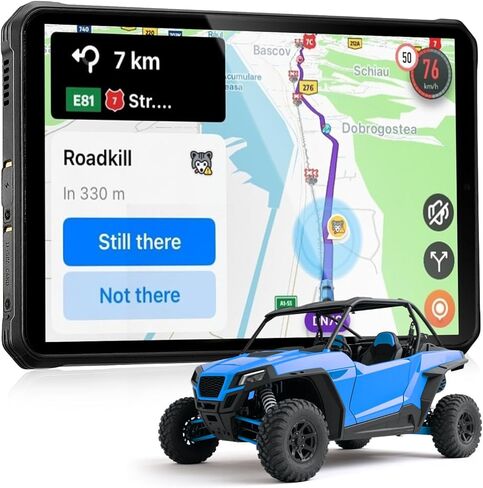 جهاز لوحي MUNBYN متين Android 14 ILT03، جهاز لوحي GPS مقاس 8.68 بوصة لـ UTV، شحن سريع 33 وات، مقاوم للماء IP68، 8000 مللي أمبير في الساعة يدوم 11 ساعة، كاميرا مزدوجة 32 ميجابكسل + 48 ميجابكسل، 8 جيجابايت + 128 جيجابايت، 4G LTE للطرق الوعرة، بدون طيار، حما in Saudi Arabia