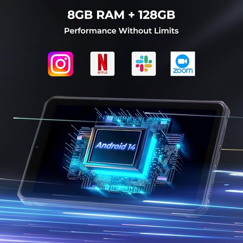 جهاز لوحي MUNBYN متين Android 14 ILT03، جهاز لوحي GPS مقاس 8.68 بوصة لـ UTV، شحن سريع 33 وات، مقاوم للماء IP68، 8000 مللي أمبير في الساعة يدوم 11 ساعة، كاميرا مزدوجة 32 ميجابكسل + 48 ميجابكسل، 8 جيجابايت + 128 جيجابايت، 4G LTE للطرق الوعرة، بدون طيار، حما in Saudi Arabia