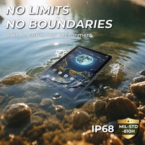 جهاز لوحي MUNBYN متين Android 14 ILT03، جهاز لوحي GPS مقاس 8.68 بوصة لـ UTV، شحن سريع 33 وات، مقاوم للماء IP68، 8000 مللي أمبير في الساعة يدوم 11 ساعة، كاميرا مزدوجة 32 ميجابكسل + 48 ميجابكسل، 8 جيجابايت + 128 جيجابايت، 4G LTE للطرق الوعرة، بدون طيار، حما in Saudi Arabia