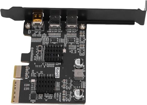 بطاقة توسيع VBESTLIFE من النوع C PCIE، ناقل حركة USB 3.0 10G مع DisplayPort Video 4K 60 هرتز PCIE X4 X8 X16 للكمبيوتر المكتبي in Saudi Arabia