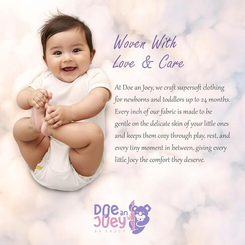 Doe & Joey Unisex Baby Bodysuit, 100% Sustainable Organic Cotton in Saudi Arabia