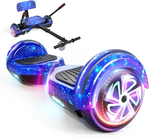 LIEAGLE Self Balancing Scooter for Adults, 8.5'' Two Wheel All Terrain Off Road Hover Board with Bluetooth Speaker, Self Balancing Scooter with Flashing LED Lights, Silver in Saudi Arabia