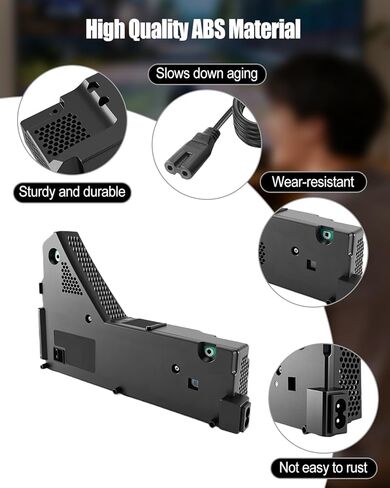 استبدال مصدر الطاقة الداخلي متوافق مع PS5 ADP-400DR ADP-400ER PA-1401-JT20، وحدة التحكم في الألعاب محول التيار المتردد شاحن الطوب مع سلك in Kuwait