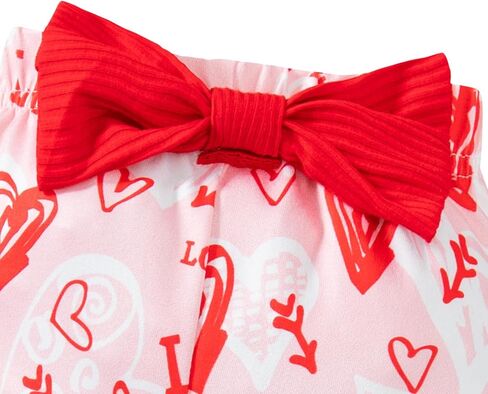Baby Girls My 1st Valentine's Day Outfit Newborn Love Heart Print Bell Bottoms with Headband in Saudi Arabia