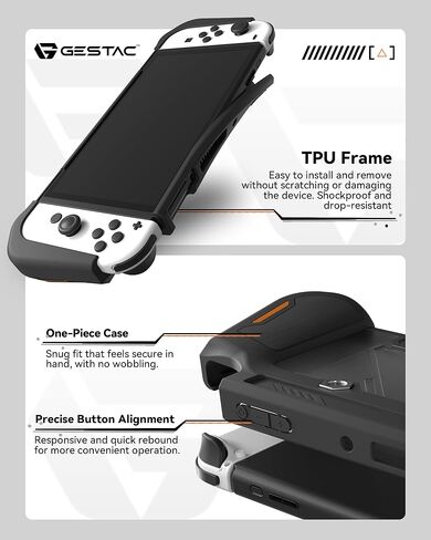 مجموعة حماية GesTac Switch OLED 2 في 1، مع حقيبة حمل وغطاء واقٍ، مضادة للانزلاق، مقاومة للماء والخدش، حماية كاملة للتغطية in Kuwait