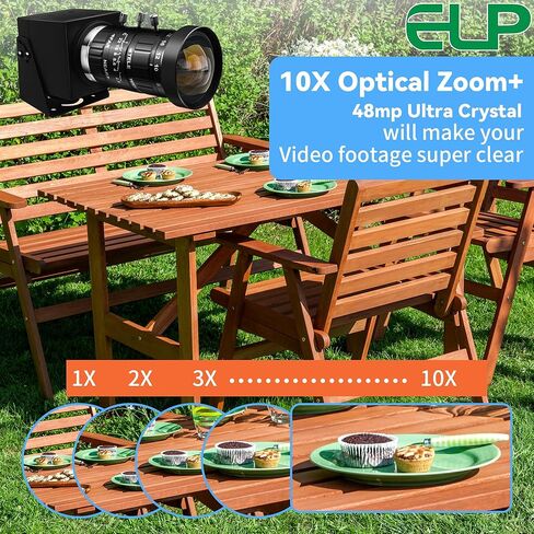 ELP 48mp USB Camera Manual Zoom Webcam for Computer Mini Lightburn Camera for Laser Engraver UVC USB2.0 Close-up Web Cam 6000P USB Security Webcam 5-50mm 10X Zoom Webcamera for PC Jetson Nano Pi in Saudi Arabia