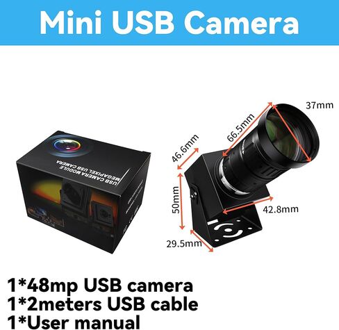 ELP 48mp USB Camera Manual Zoom Webcam for Computer Mini Lightburn Camera for Laser Engraver UVC USB2.0 Close-up Web Cam 6000P USB Security Webcam 5-50mm 10X Zoom Webcamera for PC Jetson Nano Pi in Saudi Arabia