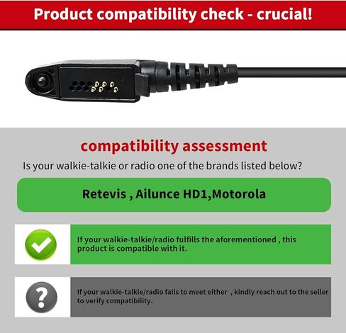 Waterproof Shoulder Speaker Mic with 3.5mm Jack Compatible for Motorola, Retevis, Ailunce Radios, IP-Rated for Outdoor Use, Clear Audio (Black) in Saudi Arabia