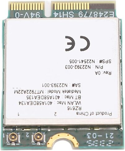 وحدة بطاقة لاسلكية Zunate WiFi 6E M.2 مع بلوتوث 5.2، محول ثلاثي الموجات 2.4/5/6 جيجا هرتز - شبكة عالية السرعة 5374 ميجابت في الثانية لأجهزة الكمبيوتر المحمول 10 11 كمبيوتر، RZ616 in Kuwait
