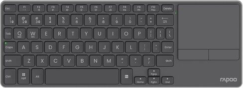 Rapoo E900T Mini Wireless Keyboard with Touchpad, Multi-Device HTPC Keyboard for PC-Connected TV/Tablet/Steam Deck/Gaming Console/Raspberry Pi/Mini PC - Support Touch Gestures for Windows & Mac in Saudi Arabia