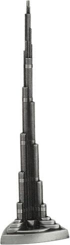 Tyenaza Khalifa Tower Model,Alloy Miniature European Dubai Tower Figurine Model Building Model Arts Craft Collectible Souvenir Office Home Desktop Decor (22cm/8.66in) in Saudi Arabia